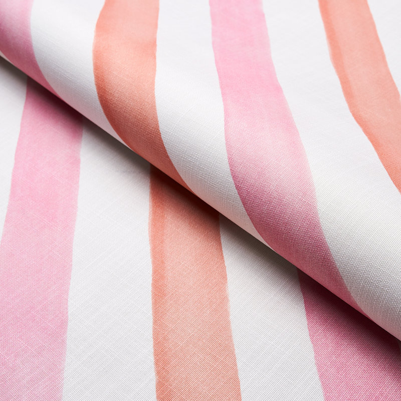 Tissu intérieur / extérieur à rayures Seaside, Sorbet