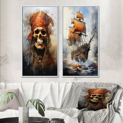 " Pirate Jolly Roger " 2 - Pieces