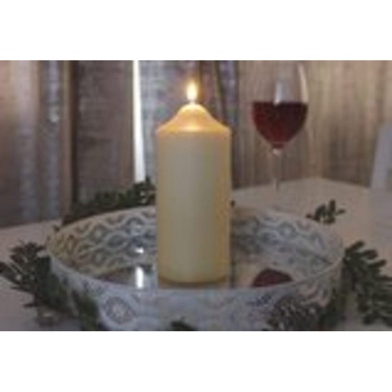 Vanilla Scented Pillar Candle, 16cm H x 7cm W x 7cm D