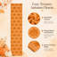 Décoration d'automne - Chemin de table en fausse fourrure douce orange à motif de feuilles d'érable