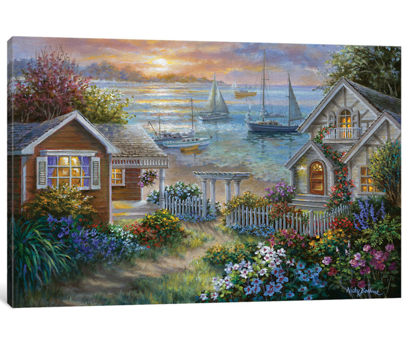 « tranquil à l’avant », reproduction d’art sur toile, H 26 po x l 40 po x P 1,5 po
