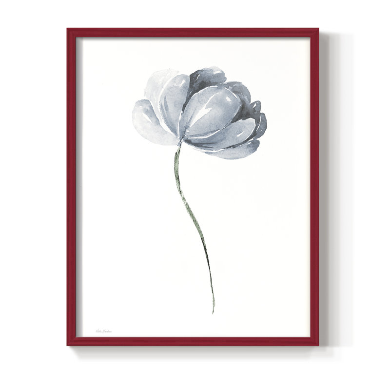 "Tulipe I", H 15 po x l 12 po, Rouge
