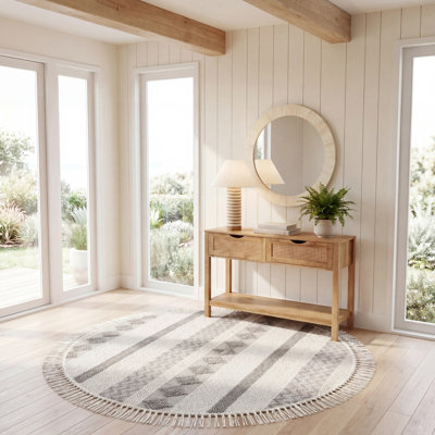 Paz Natura Hand Woven Wool Geometric Rug