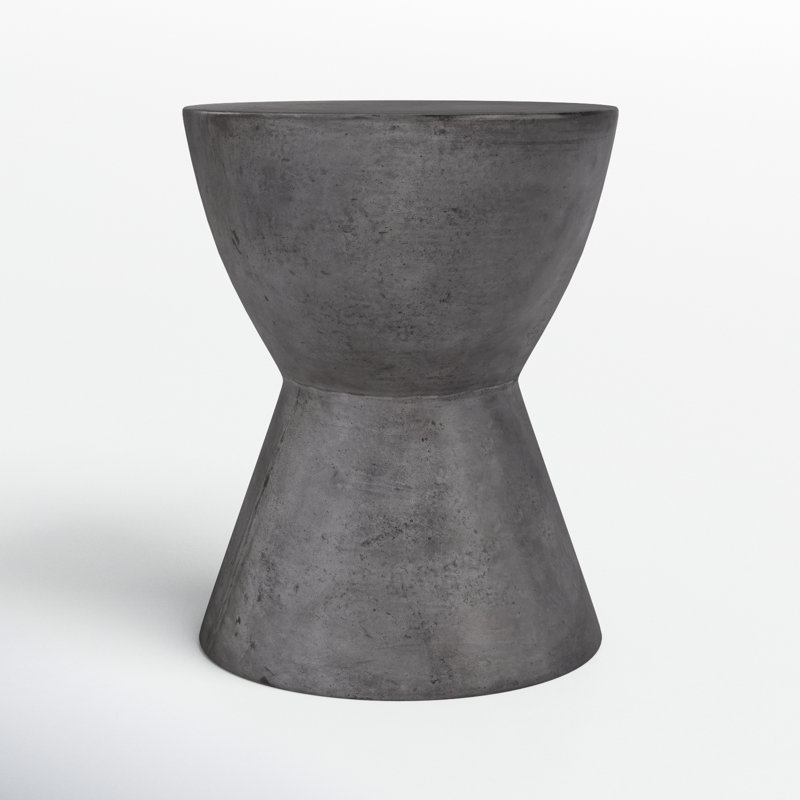 Perse Concrete Top End Table - Grey, Gray