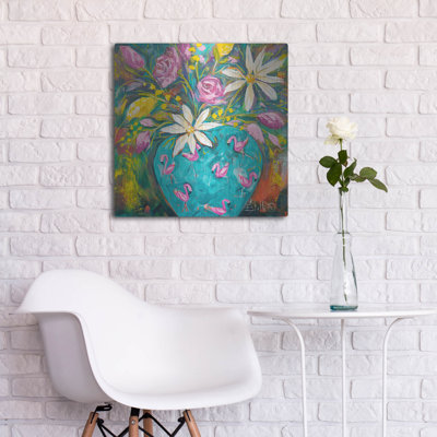 " Flamingo Vase " by Estelle Grengs