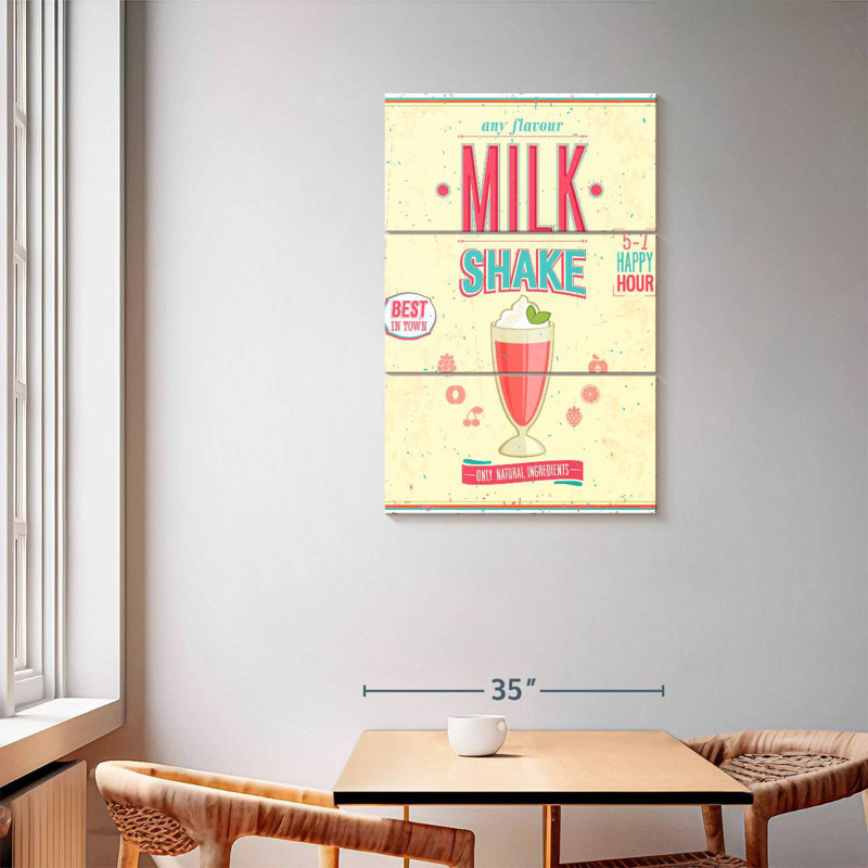 Yarlin Retro Diner Milkshake, 57" H x 36" W
