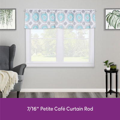 Petite Café Knob End Curtain Rod, Adjustable Length, 7/16" Dia. - Basics by Wayfair™