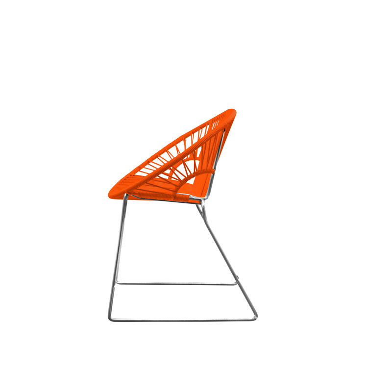 Chaise de patio Puerto, Orange / chrome