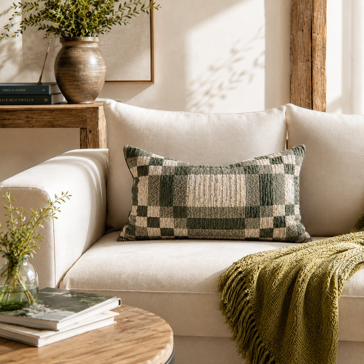 Langdon 24" x 14" Throw Pillow, Forest