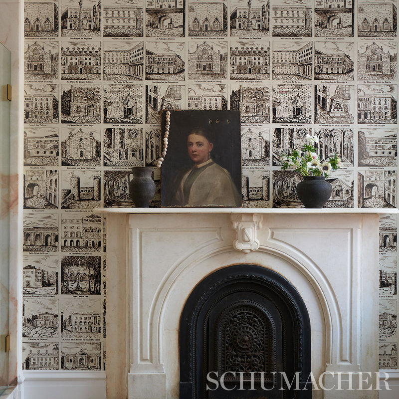 Papier peint Schumacher x Johnson Hartig Architecturra, Papier journal