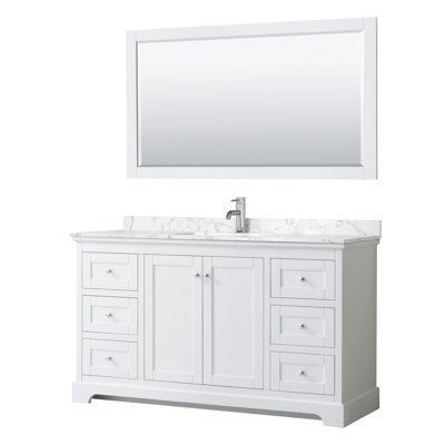 Ensemble de meuble-lavabo simple 60 po avec miroir Avery