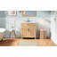 Meuble-lavabo de 30 po avec lavabo en résine, meuble-lavabo à cadre en bois massif avec tablette réglable, organisateurs de porte d'armoire, grain de bois naturel