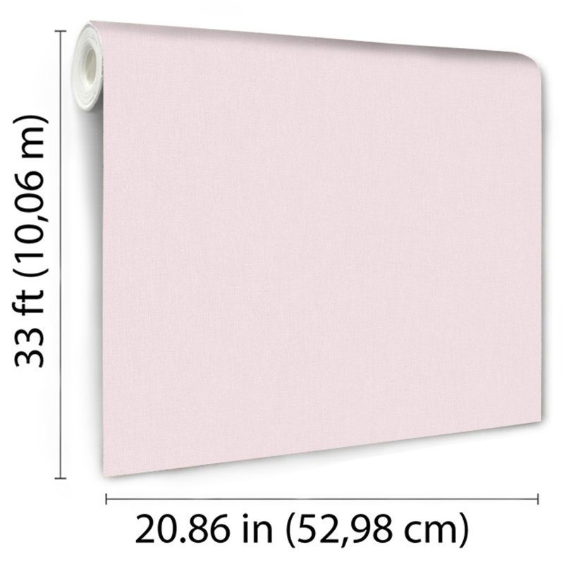 Papier peint en lin fin, Rose