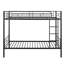 Lit superposé simple au-dessus de métal noir - usure, capacité supérieure de 250 lb, peu encombrante, longueur du produit: 78,1 po-274889170-274889168