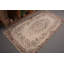 Tapis 3,5 po x 7,3 pi, tapis rétro, tapis tissés à plat, tapis turc, tapis beige, tapis neutres