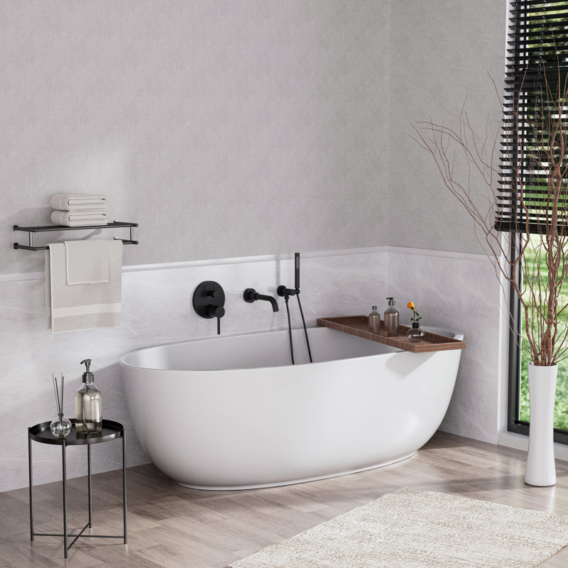 Bathroom Tub Spout with Diverter, Matte Black