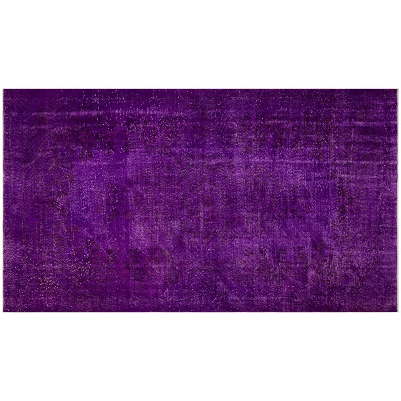 Tapis oriental turc mauve en laine noué à la main