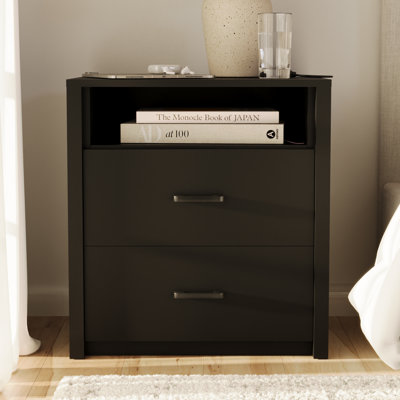 23” 2 Drawer Nightstand with Finished Back