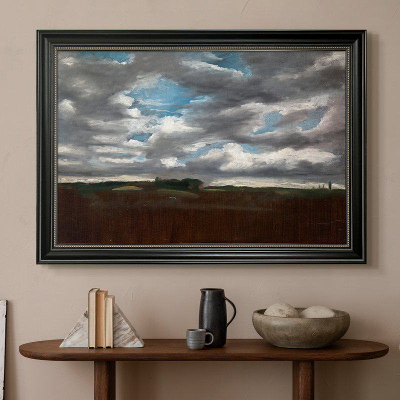 Paysage étendu avec des nuages gris, v. 1821-1822-John Constable-Toile encadrée sur mesure, 16x22 INNER SIZE