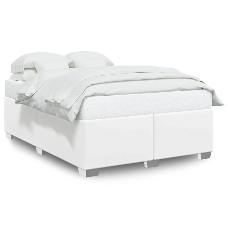 Structure de lit Vidaxl sans matelas 137 x 74,8 po blanc, Blanc