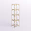 Gold Metal 5 Shelf Storage Shelving Unit, 14" x 14" x 56"