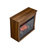 Mocoloo 28" Dark Oak Electric Fireplace TV Stand Freestanding Media Console Heater with Realistic Flame Remote Control & Caster Wheels