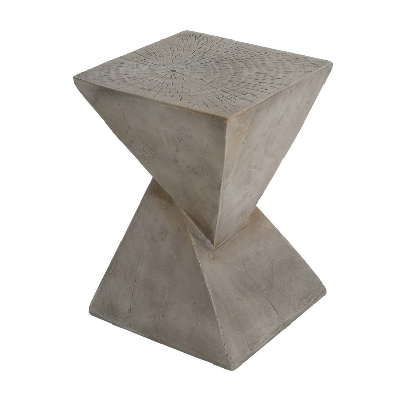 Hurley Concrete Top End Table, Light Gray