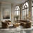 Sheth - Modern Brown Fabric Accent Chair
