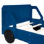 Lit plateforme simple avec roues bleues et structure solide - offre une base solide, une installation confortable et une expérience de sommeil