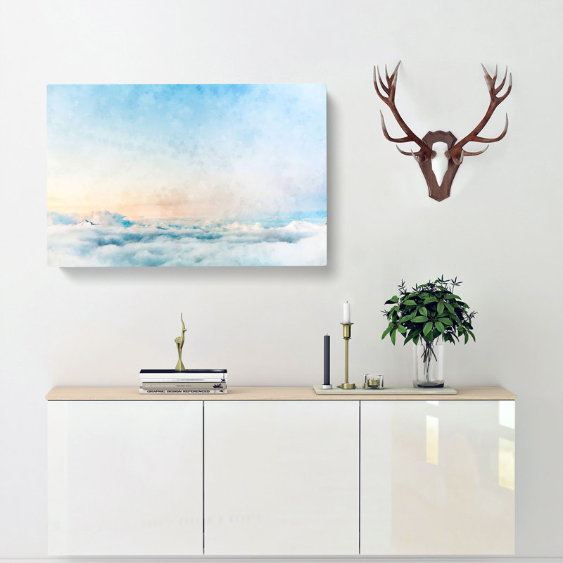 Peak Of A Mountain - Wrapped Canvas Painting, 35cm H x 50cm W x 3cm D