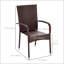 Ensemble de 2 chaises de patio en osier avec accoudoirs et dossier pour patio