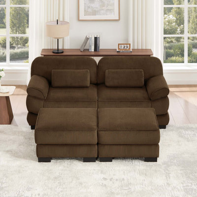 Cloud Couch Modular Sectional Sofa with Breathable Corduroy Fabric