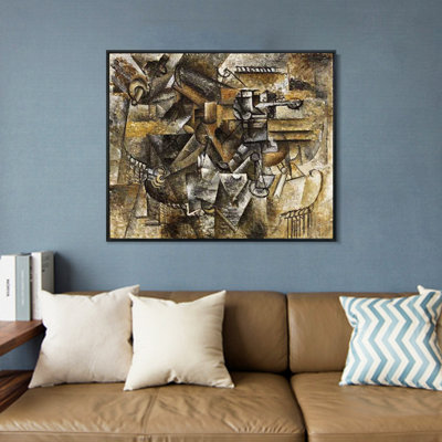 Art numérique, impression sur toile encadrée, série # 352 par Pablo Picasso, art mural, décorations de bureau à domicile