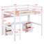 Lit mezzanine double avec tiroirs Jaquela Kids-943325447