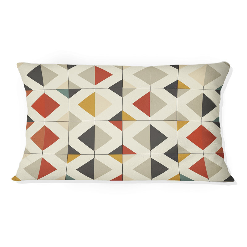 Coussin lombaire ivoire Mid-Century