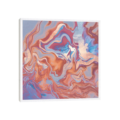 Drama Queen Gold Pastel Coral by Monika Strigel - Print on Canvas