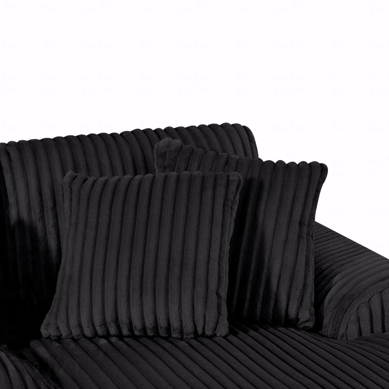 Basic Sectional Sofa, 129" Oversized  Sofa U-Shaped Sofa Couch Modern Sofa Upholstered In Soft Corduroy With A Chaise Lounge