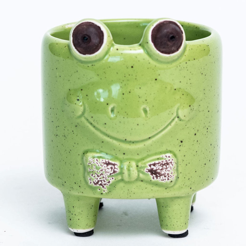 Maximillian Ceramic Pot Planter, 3.5" H x 2.9" W x 2.9" D