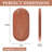 Guein Oval Natural Marble Tray,Red Travertine