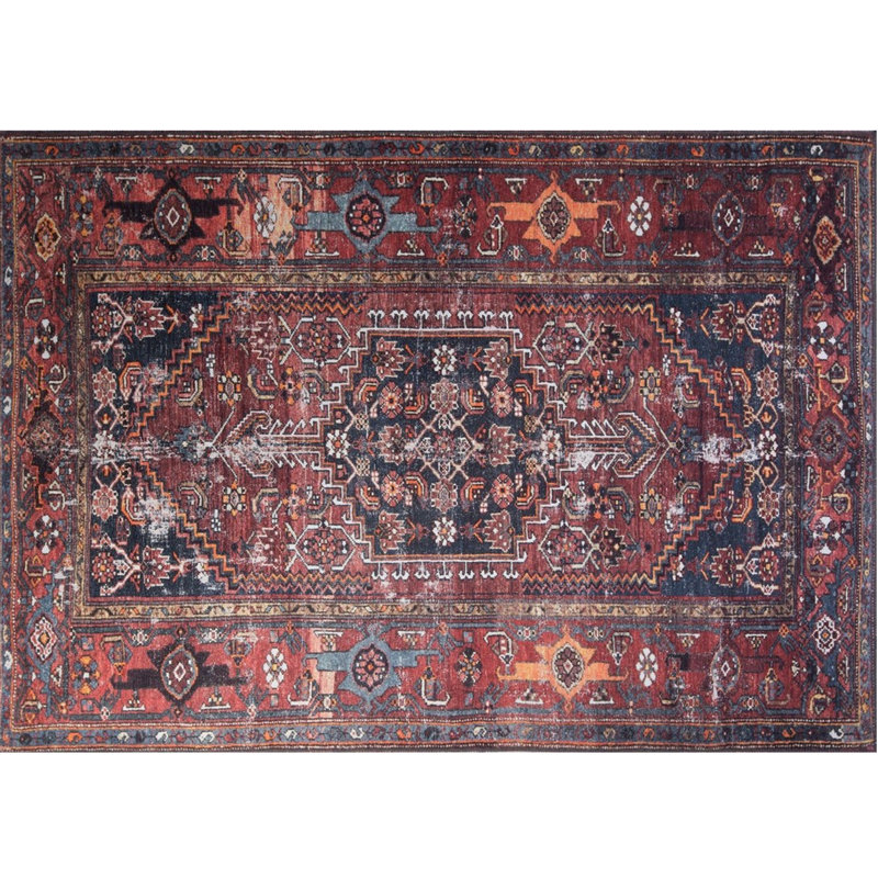 Luxurious Machine Washable Carpet, 100% Polyester, 7.5 x 10.8 Feet | Pile Height: 0.2 Inches, 1850 g/m² | Recycled Poly Cotton Underside, Easy Care, Perfect for Living Room & Bedroom, Soft & Durable Design