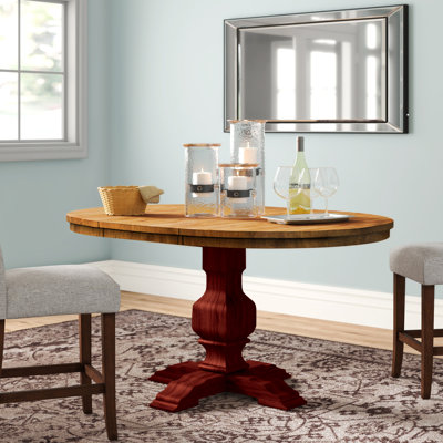 Fortville Extendable Oval Solid Wood Dining Table