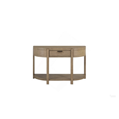 Curved 1-Drawer Console Table - Toffee