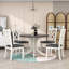 Ensemble de table de salle à manger 5 pièces avec chaises rembourrées pour petits espaces Avenly-1062387193