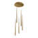Cascade 5 - Light Aged Brass LED Cluster Pendant