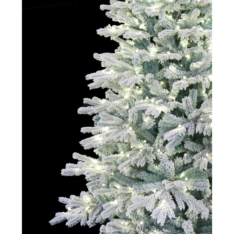 Lighted Artificial Spruce Christmas Tree, 8 ft