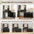 81" W Large Makeup Vanity with Adjustable LED Lighting and Charge Station-1191429093
