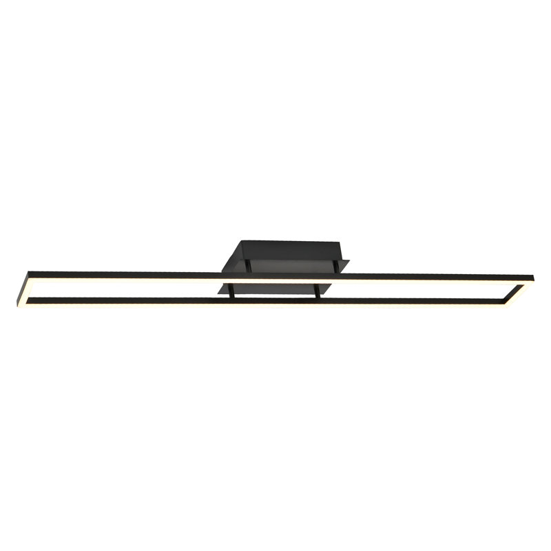 LED Semi Flush Mount, Matte Black