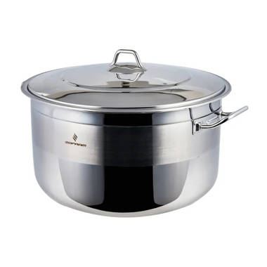  22.2Qt Commercial Grade Large Stock Pot Stainless Steel  Stockpot Stew Pot with Lid,Heavy-Duty Encapsulated Bottom Stockpot with  Stay Cool Handle, Induction Base Safe: Home & Kitchen