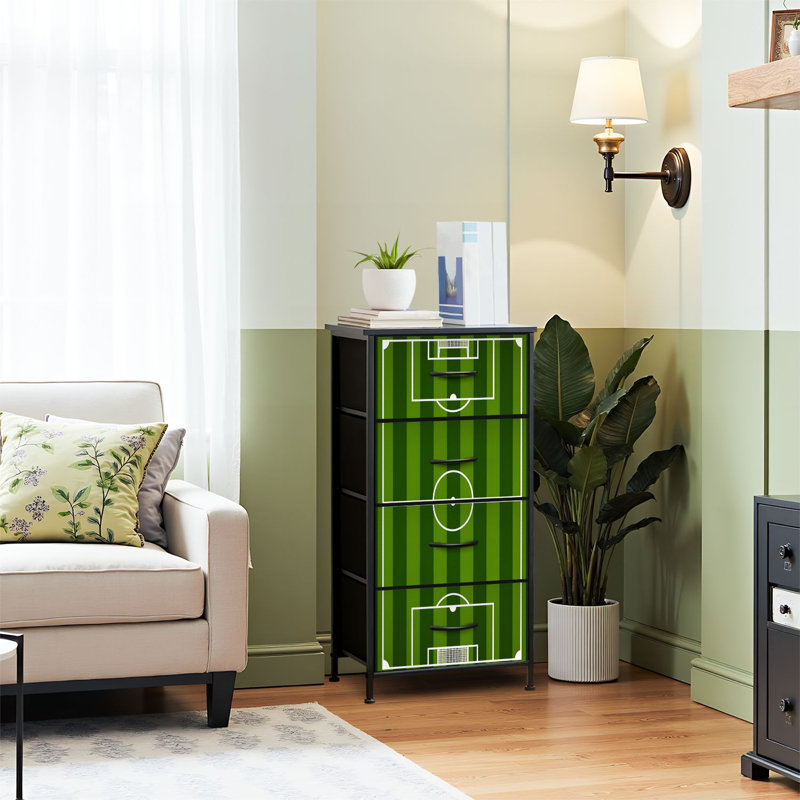 Commode pour commode de chambre à coucher pour garde-robe de soccer vert