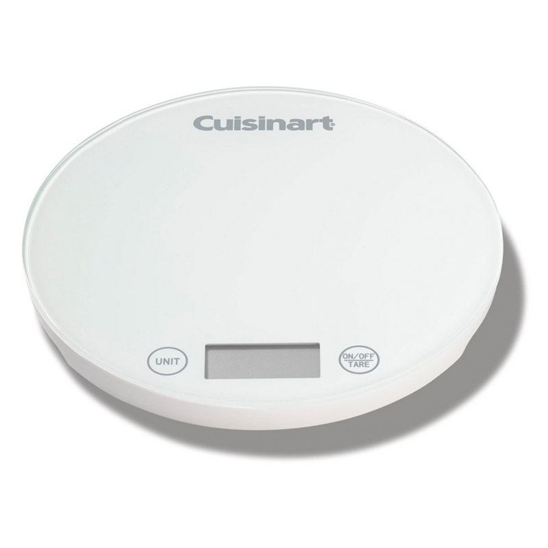 Cuisinart DigiPad Round Digital Kitchen Scale, White